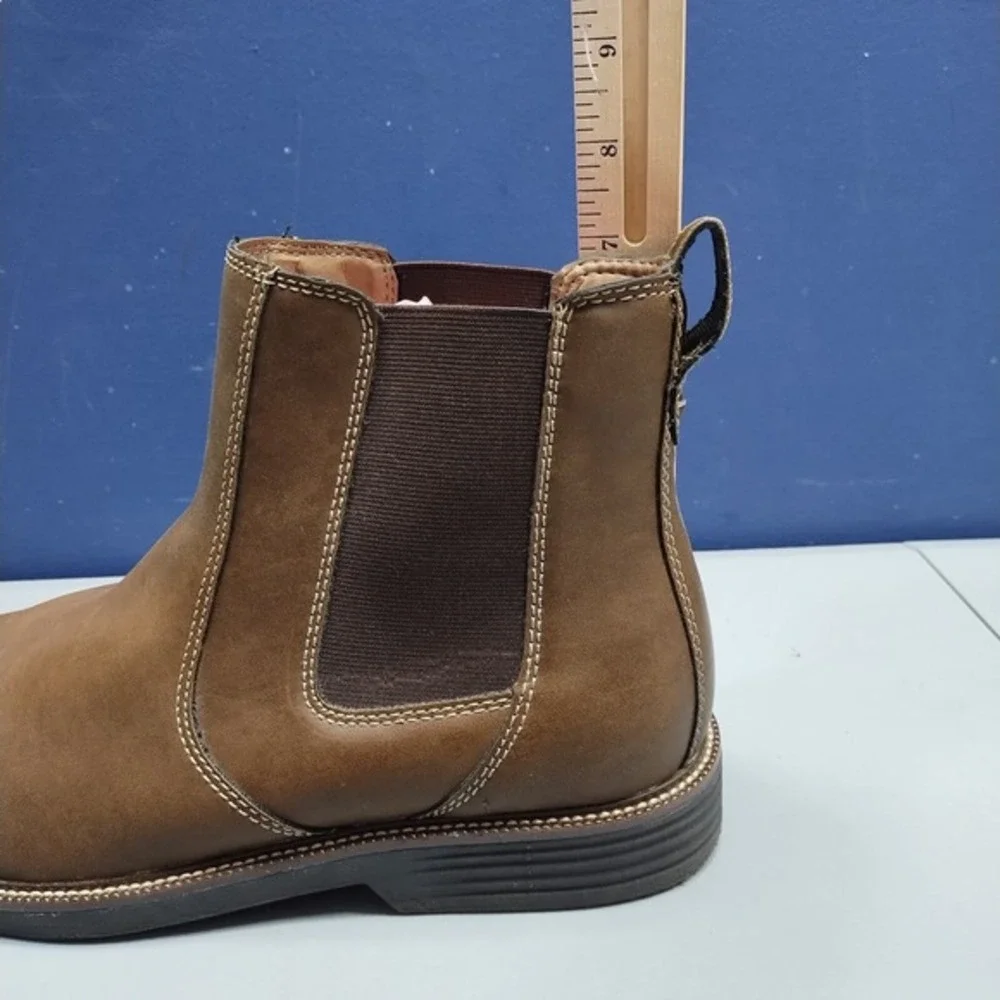 Dockers‎ Langford Chelsea Boots Mens 11M Brown Leather Slip On Comfort 90-36632